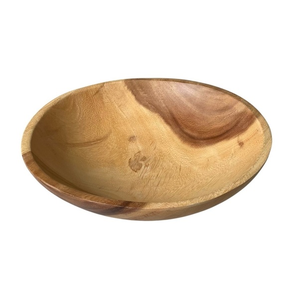 HANDMADE Large Wooden Footed Bowl - Picture 4 of 13